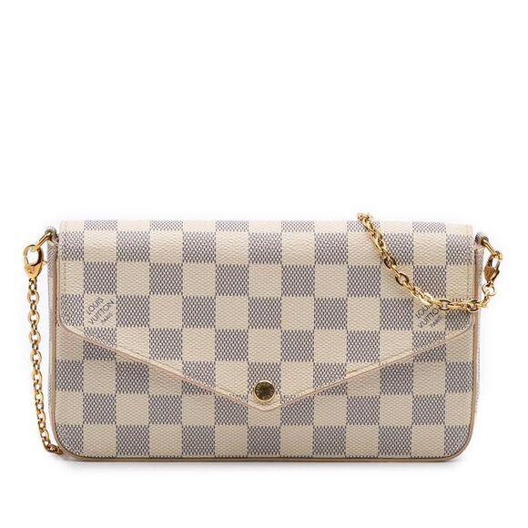 louis vuitton Handbags - Pre Loved louis vuitton Felicie Chain Wallet Women White Crossbody Bags